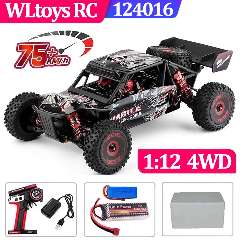 75 KM/H WLtoys 124016 124017 60 KM/H 144001 Rc Electric 4wd Battery High Speed Atv Remote Control Drift Rc Cars for Adults Toys