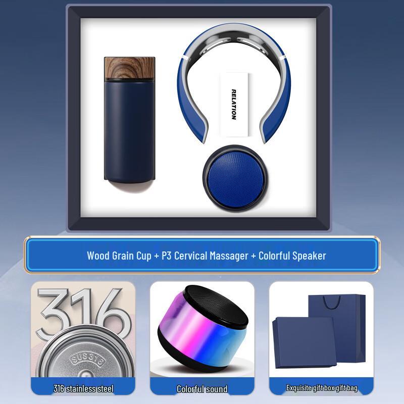 Inteligentny termos, masażer karku i głośnik Zestaw upominkowy biznesowy