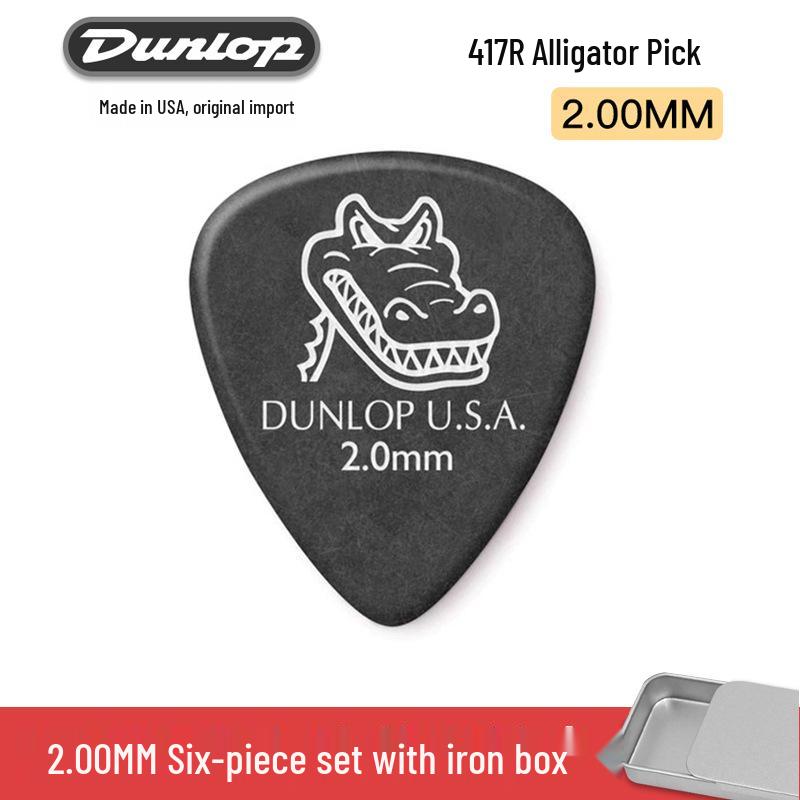 Dunlop 417 Alligator Electric Guitar Pick with Frosted, Non-Slip Texture for Fast Playing