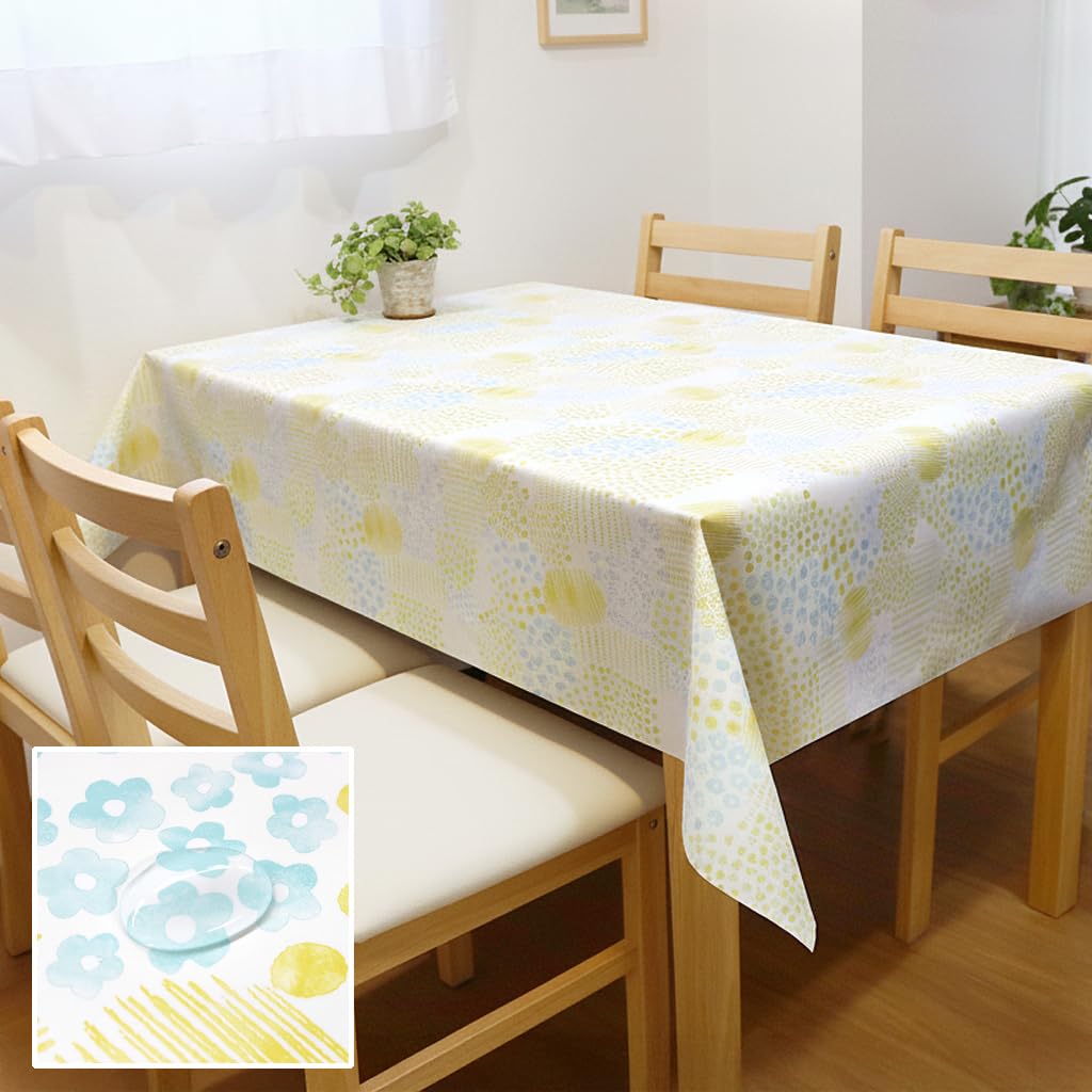Water-repellent, waterproof, wipeable vinyl PVC tablecloth, stain-resistant, scratch-resistant, stylish, rectangular dining mat, Nordic style, cute, s