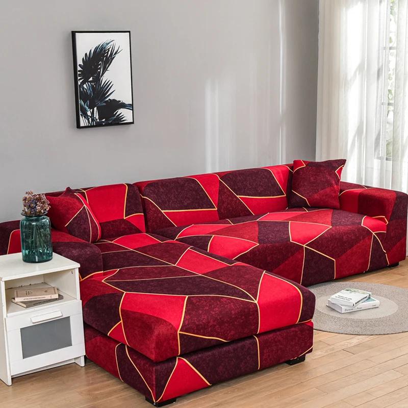 Elastic Sofa Cover 1/2/3/4 Seater L Shaped Corner Sofa Cover Protector For Living Room Stretch Cover For Sofa Couch Armchair