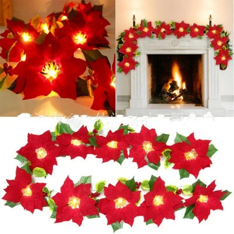 2M 10Led Garland LED Lights Decoration Autumn Light String Holiday Decorative Lights (Batteries Not Included)