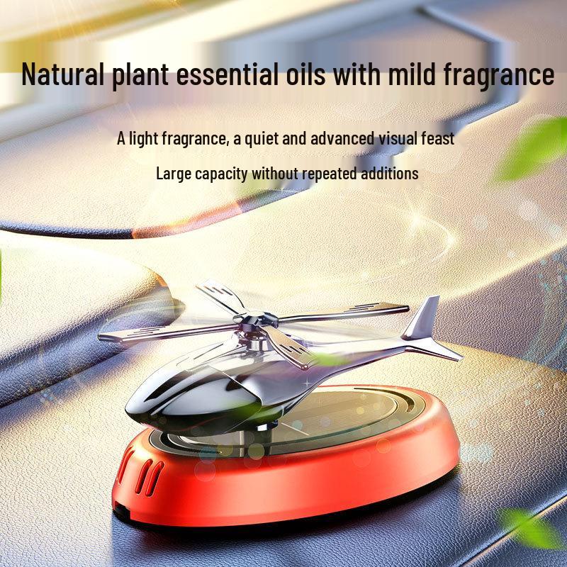 Solar-Powered Rotating Car Essential Oil Air Freshener Ornament