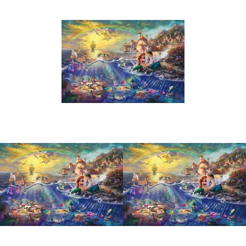 Exquisite Mermaid Art Oil Painting Print On Canvas For Modern Home Decor The Little Mermaid Edition