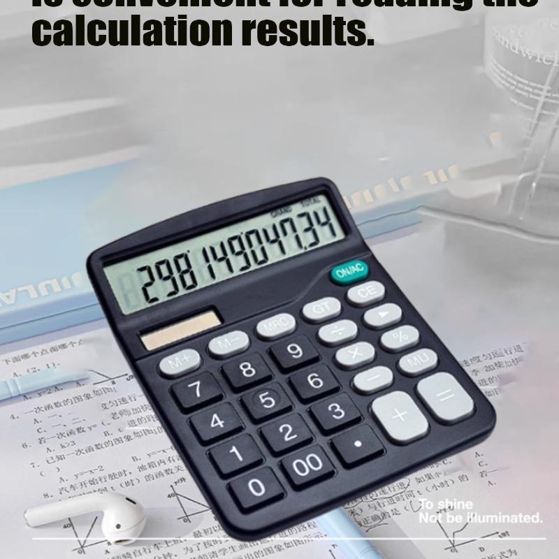 Calculator big button click, desktop calculator, 12-bit sensitive button, calculator office school