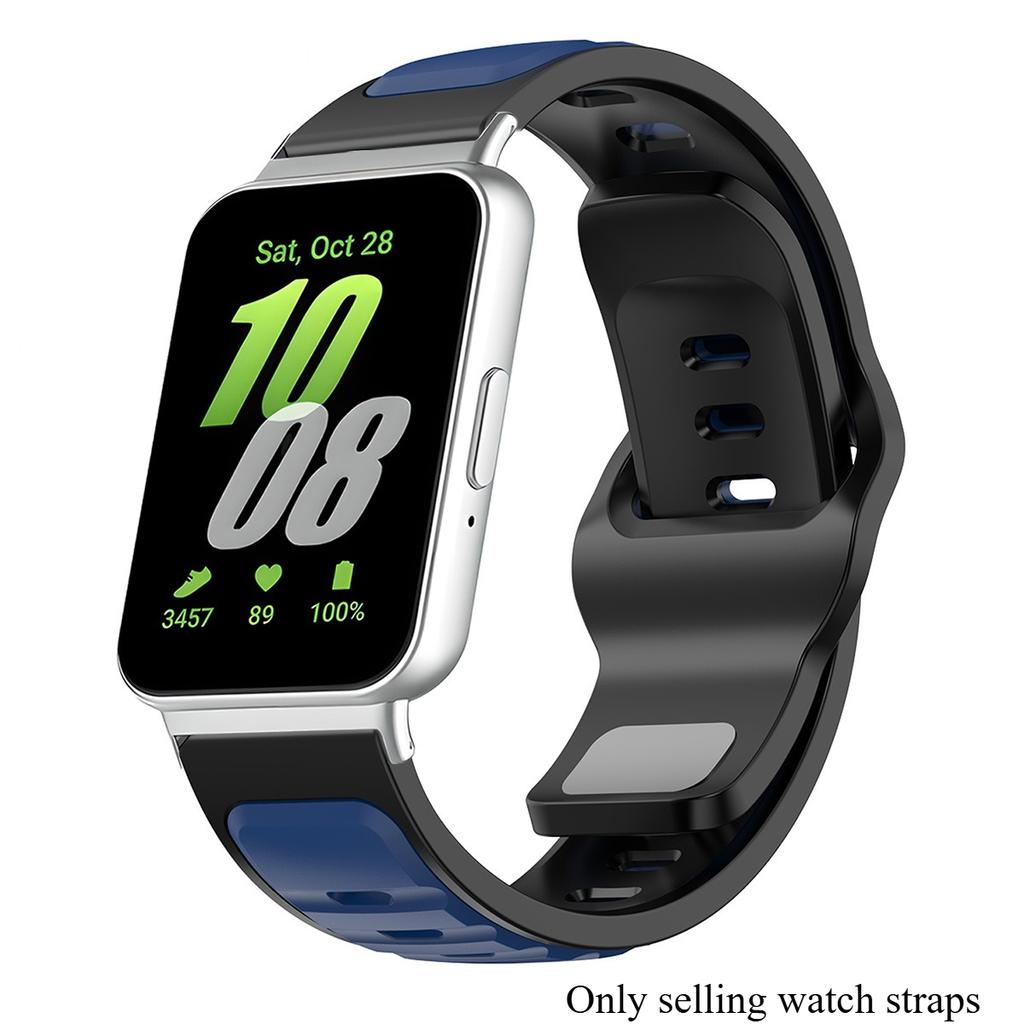 Sport Silicone Strap for Samsung Galaxy Fit 3 Two Tone Silicone Strap for Samsung Galaxy Fit3 Replaceable Watchband Accessories