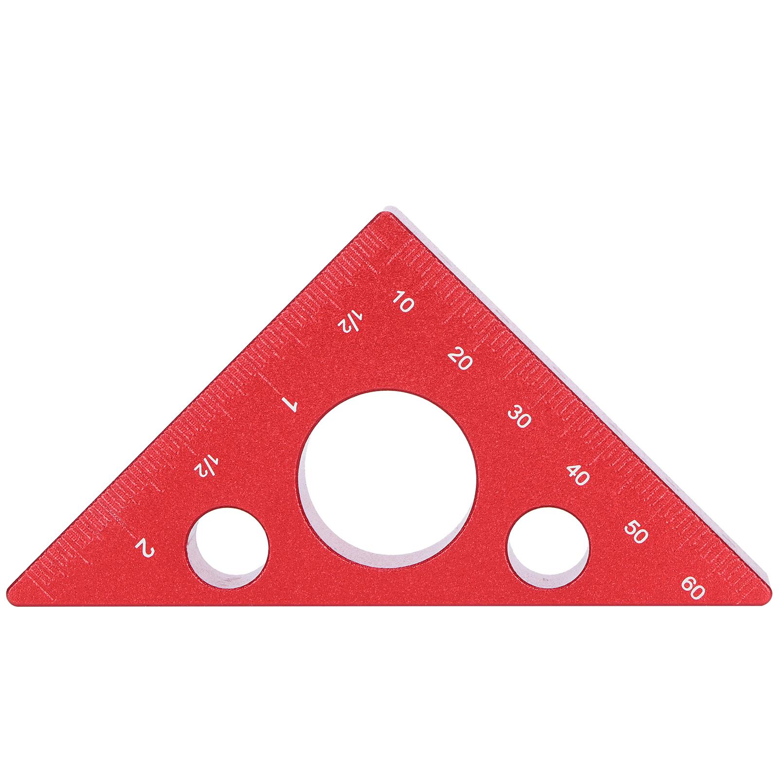 

Aluminum Alloy Triangular Ruler Thicken Height Ruler DIY Woodworking Measuring Tool