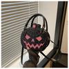 Halloween, Bags, Contrasting Colors, Women's Bags, Single Shoulder Bags, Small Round Bags, Funny Bags, Pumpkin Bags