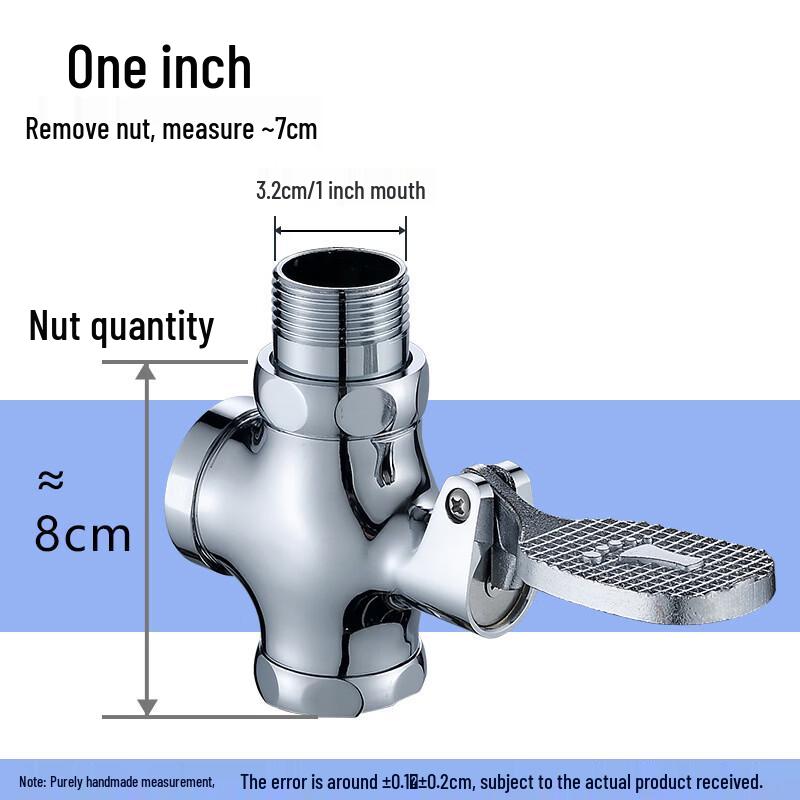 DANLE Foot Pedal Flush Valve for Squat Toilets