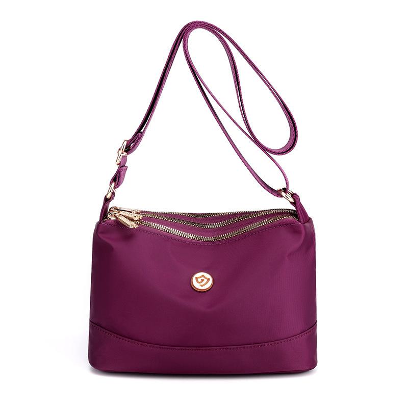 

New Nyl Shoulder Crossbody Bag Women Color Block Large Capacity Lightweight Casual Middle Aged Mummy Handbag