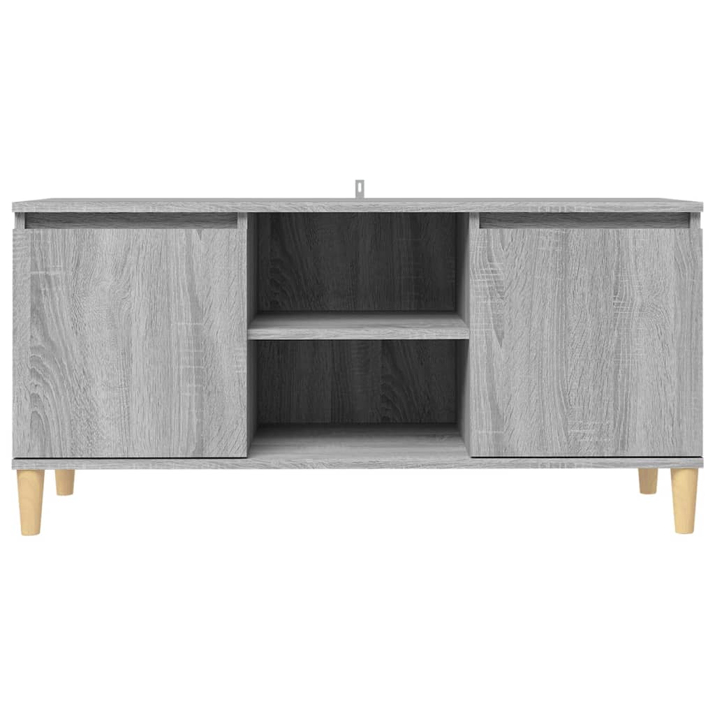 Vidaxl TV Cabinet, Wooden Legs, Grey Sonoma Oak, 103.5X35X50 Cm
