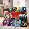 Death Note Flannel Blanket Colorful Print For Home Sofa Bed Chair Picnic Travel -HE11