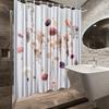 1Pc Floral Shower Curtain With Hanging Flowers Design - Polyester Fabric Bathroom Decor, 70.8X70.8 Inches, Includes 12 Hooks,