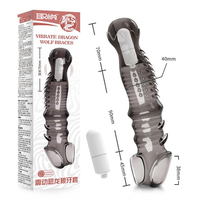 Penisvergrößerungshülse, Penisring, wiederverwendbare Kondome, Sexspielzeug für Männer, G-Punkt, Verzögerung der Ejakulation