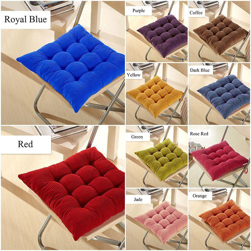 Pad Seat Removable Thick Soft Corduroy Cushion Pad Seat Chair Patio Home Sofa
