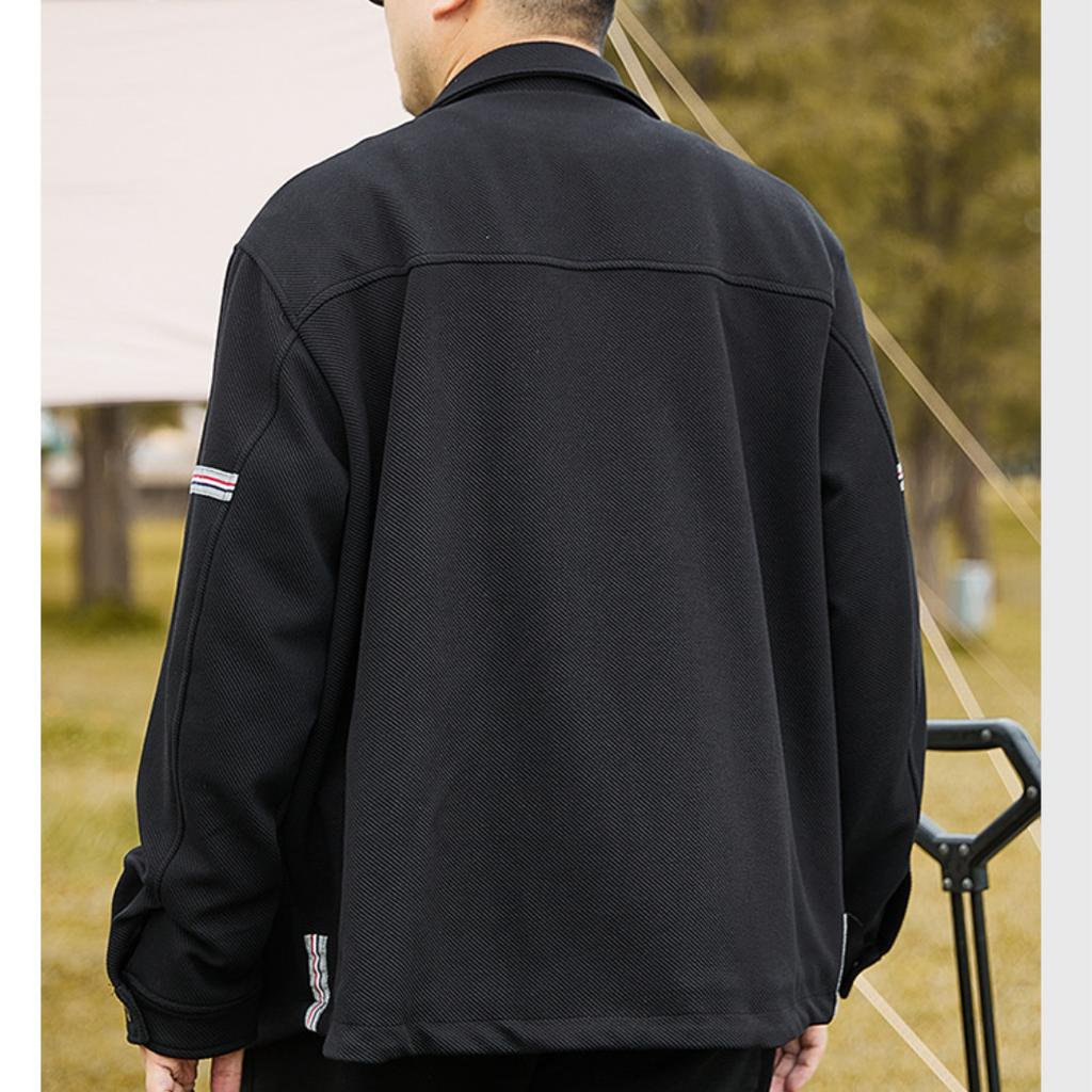 Jaqueta estilo camisa plus size para homens na primavera e no outono, jaqueta de trabalho de tamanho grande, top moderno, homem gordo, casual, solta, 4XL-10XL