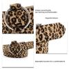 Women Round Buckle Belt Fashionable Casual Adjustable Comfortable Texture Belt for Formal Loose