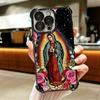Virgen Mary Virgin De Guadalupe Soft Phone Case For iPhone 15 16 17 Air 14 Pro Max 16E Plus 13 12 Mini Plating Anti-Fall Fundas