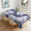 Green Monstera Summer Tablecloth Waterproof Rectangle Abstract Country Botanical Printed Tables Cover for Kitchen Wedding Party