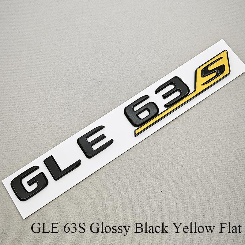AAYY1 3D ABS Car Trunk Letters Emblem Badge GLE 63 GLE63S For W166 W167 Auto Rear Decal Sticker Gloss Black Chrome Accessories