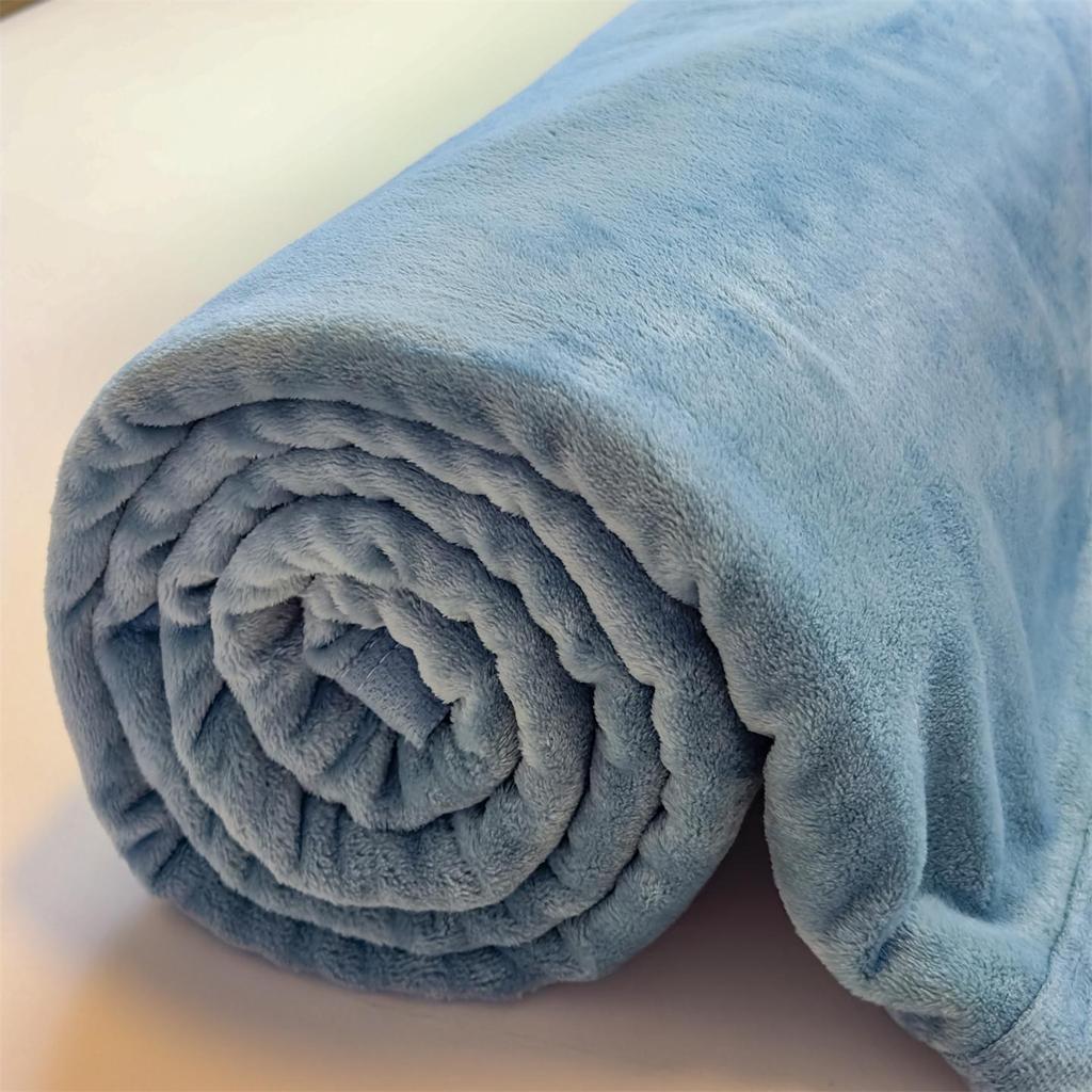 Class A Flannel Blanket: Multi-functional Solid Color, Perfect for Home & Office, Suitable for Mothers & Babies, Available In Single or Double Sizes