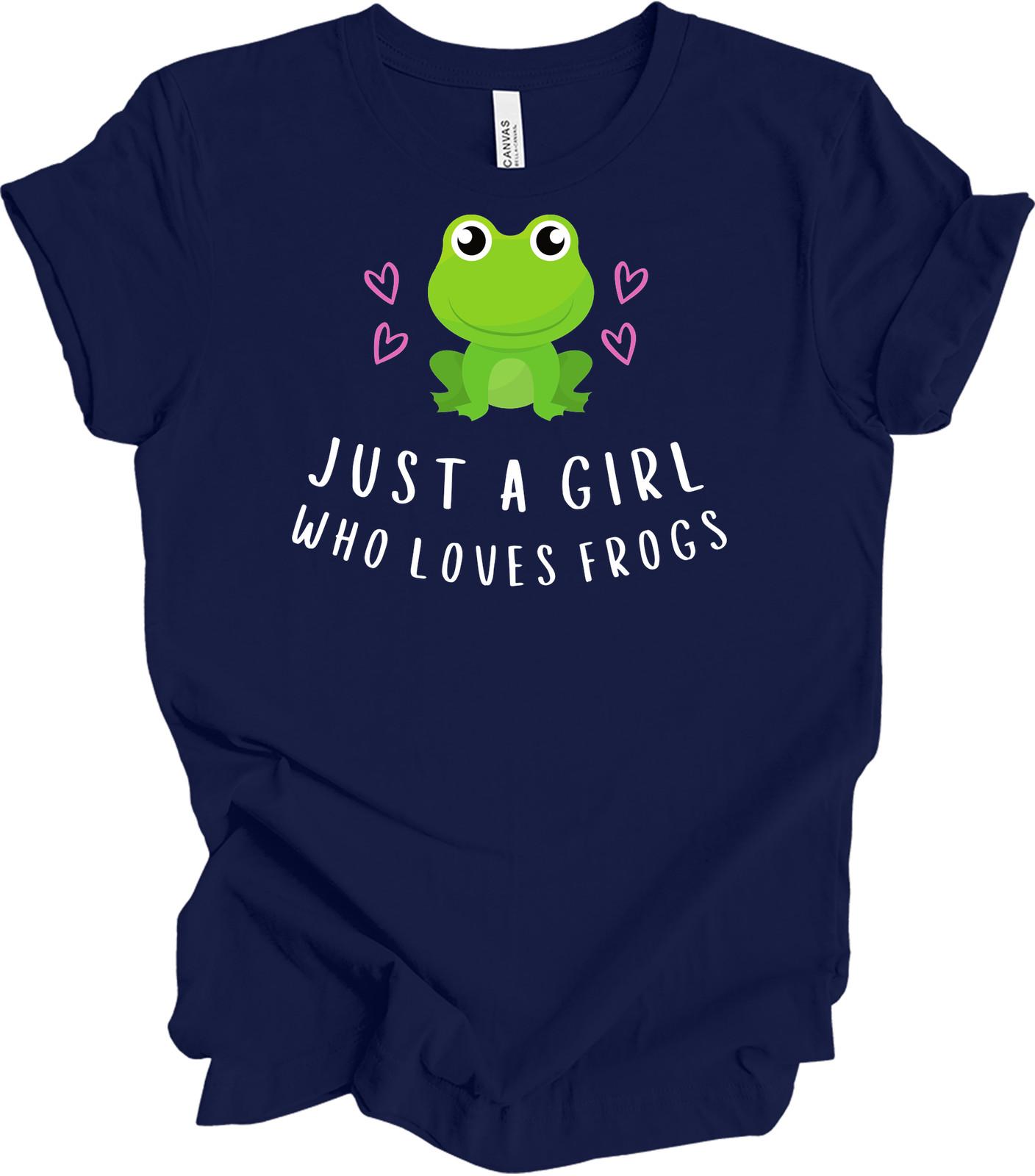 Just A Girl Who Loves Frogs Cute T-Shirt for Frog Lovers S