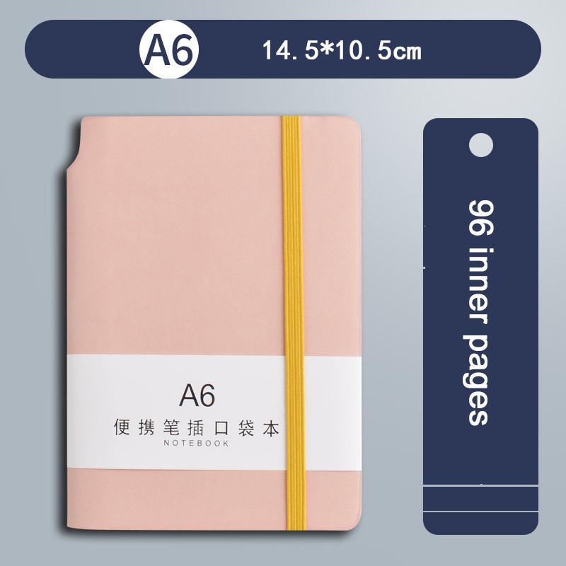 (Gravírování loga zdarma) A6/A7 přenosný zápisník z měkké kůže, účetní kniha ve tvaru trumpety, silný tečkovaný zápisník, kniha záznamů, mini výpisník