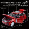 Large 1:18 Land Rover Range Rover LC300 Car Model Toy Music Light Shock Absorption SUV Metal Diecast Models Christmas Present
