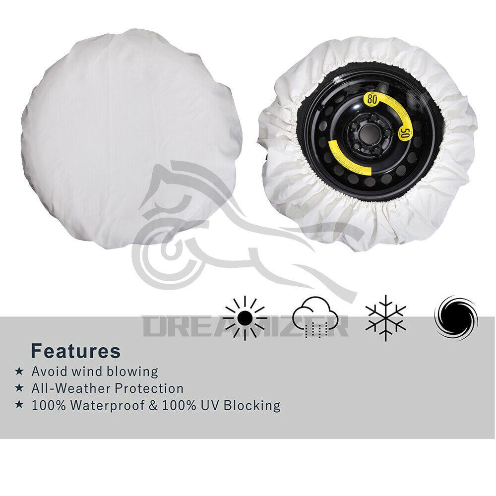 13 "weiß Reserverad Universal Auto SUV Reifen Abdeckung Fall Reserverad Rad Tasche Reifen Rad Abdeckung für Anhänger RV Camper Heavy