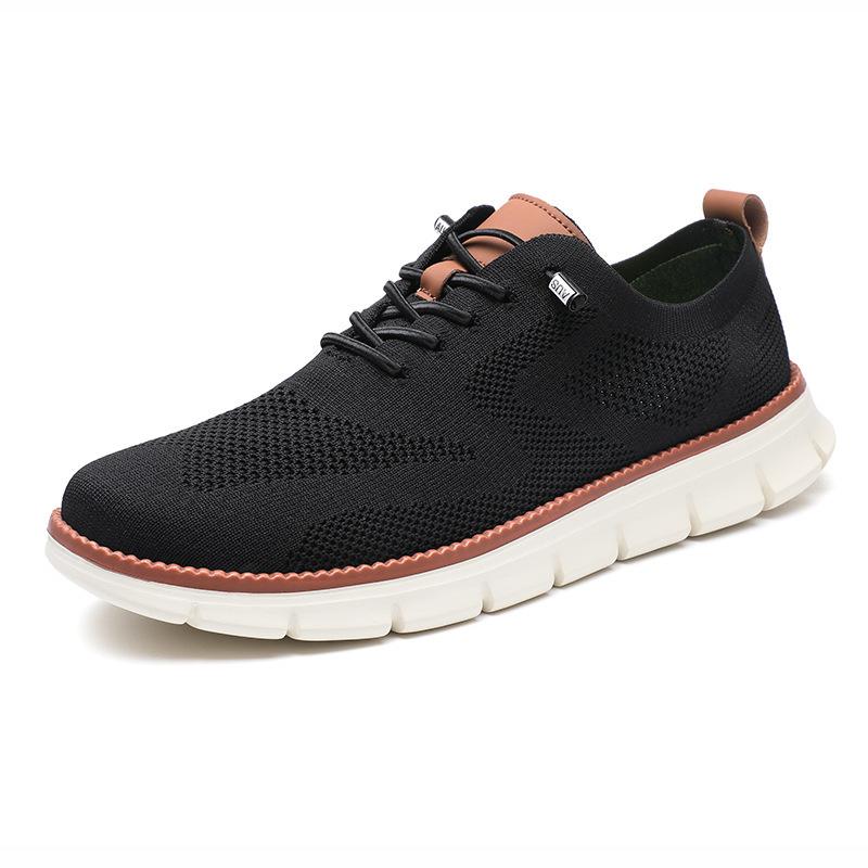 Source British style summer breathable sports shoes fly-woven mesh large size running shoes