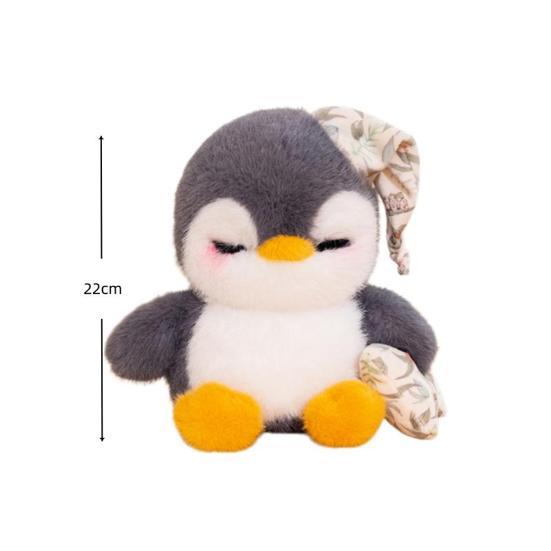 Cute Penguin Plush Toy For Babies Comforting Sleep Doll Fluffy Stuffed Animal Wearing Pajamas Pillow Ideal Birthday Gift