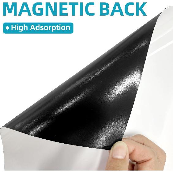 Magnetic Dry Erase Board Sheet for Fridge, 12"x8" Reuasble & Erasable White Board Sheet, Smooth and Flexible Small Magnet Blank Notepad for Home