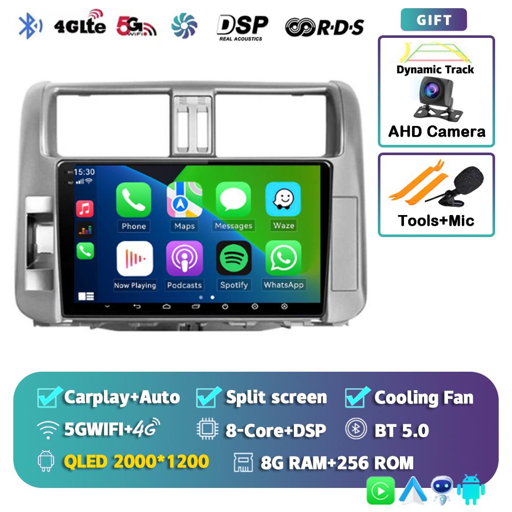 Android 14 Carplay Car Radio For Toyota Land Cruiser Prado 150 2009-2013 Multimedia Video Player Navigation Stereo Head Unit DSP