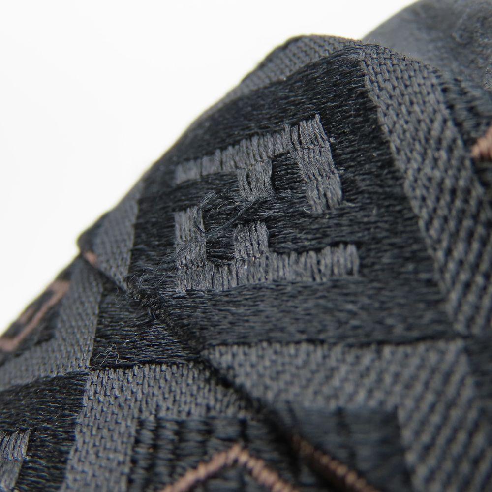 Used FENDI tie silk black Brown apparel