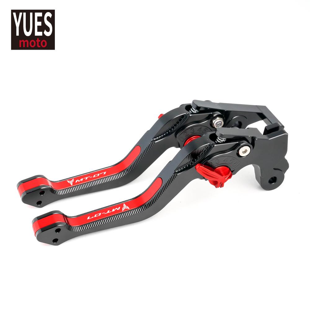 Motorcycle Accessories Short CNC Adjustable Brake Clutch Levers 3D Rhombus New Levers For Yamaha MT07 FZ07 MT
