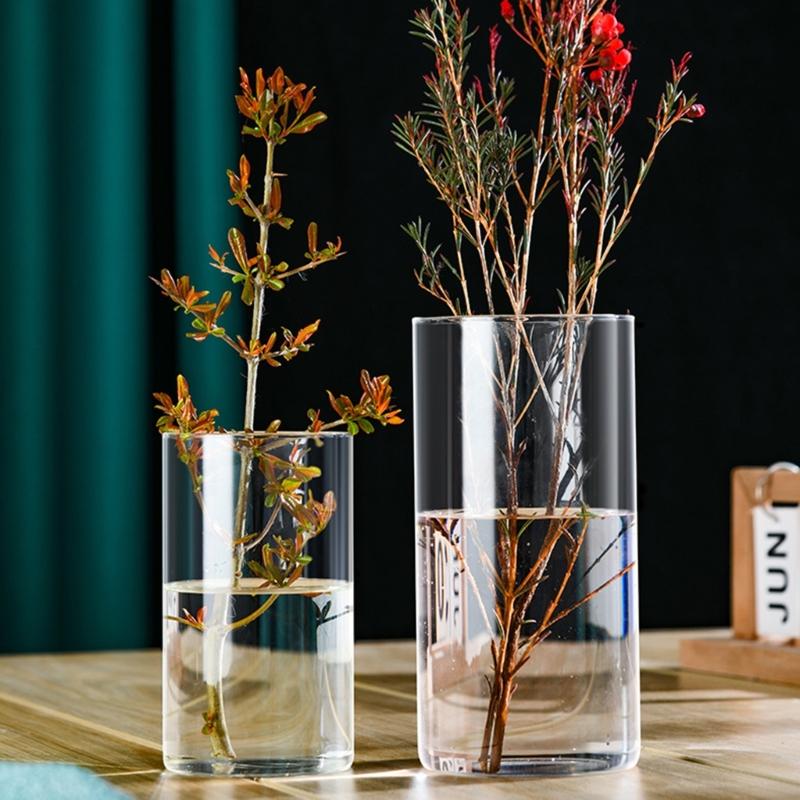 Vaso Decorativo in Vetro Vasi Cilindrici in Vetro per Bellissimi Centrotavola
