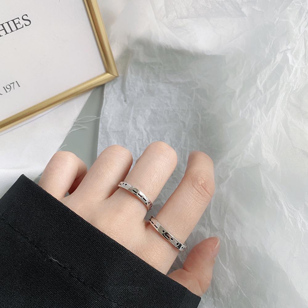Personalized Morse Code Love Couple Rings In S925 Sterling Silver - Creative Korean Style for Men and Women
