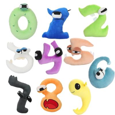 10 Stück lustige Zahlen-Plüschpuppe, digitales kognitives Spielzeug für Kinder, Kinderzimmerdekoration, Geschenk zum Geburtstag, Feiertage, Partygeschenk