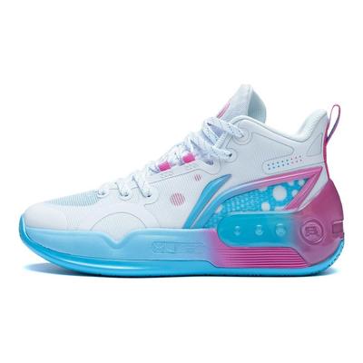 Li Ning Youth Yu Shuai 16 Mid Basketball Shoes Kids Basketball Shoes White YKBT012-1