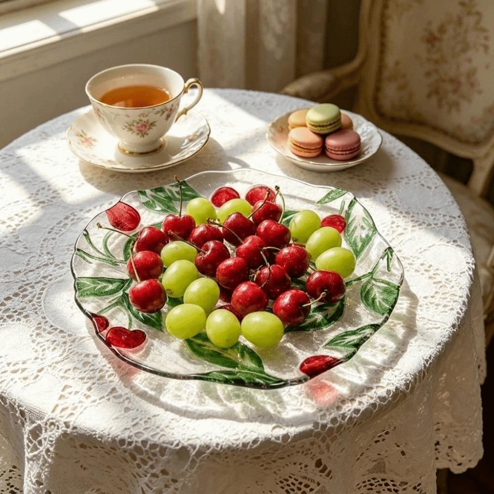Safe Fruit Plate Lemon Pattern Dinner Plate Multi-purpose Shallow Plate  Picnic