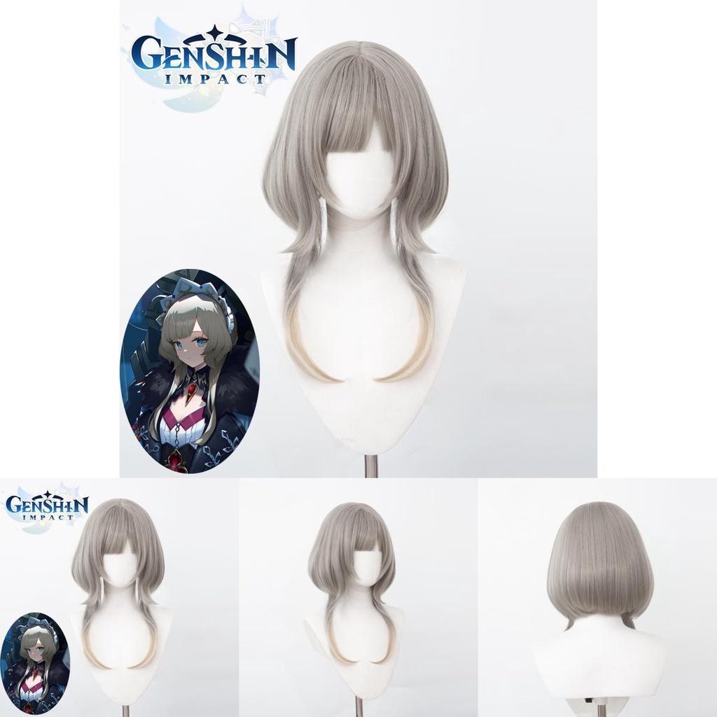 Genshin Impact Sandrone Cosplay Wig Gradient Short Hairpiece