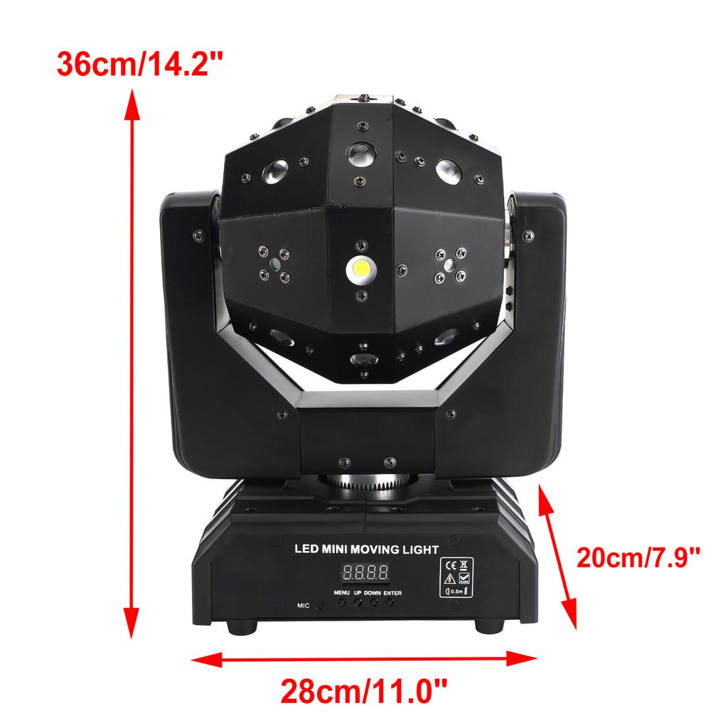 RGBW 3In1 LED Laser Moving Head Stage Light DMX DJ Disco Party Effect Lighting
