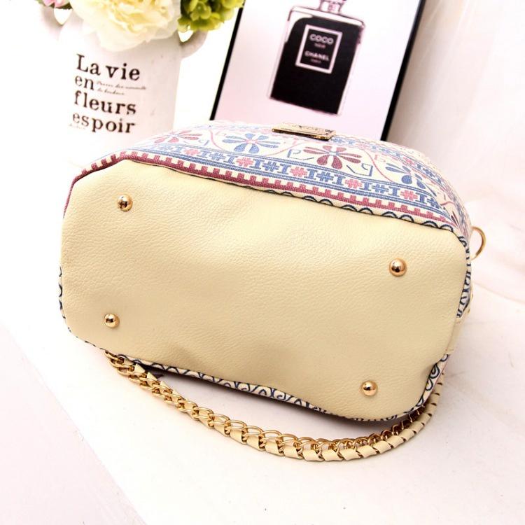 Women Bucket Bag Canvas Handbags Messenger Bags Female Crossbody Shoulder Bags Clutch Bag Purse