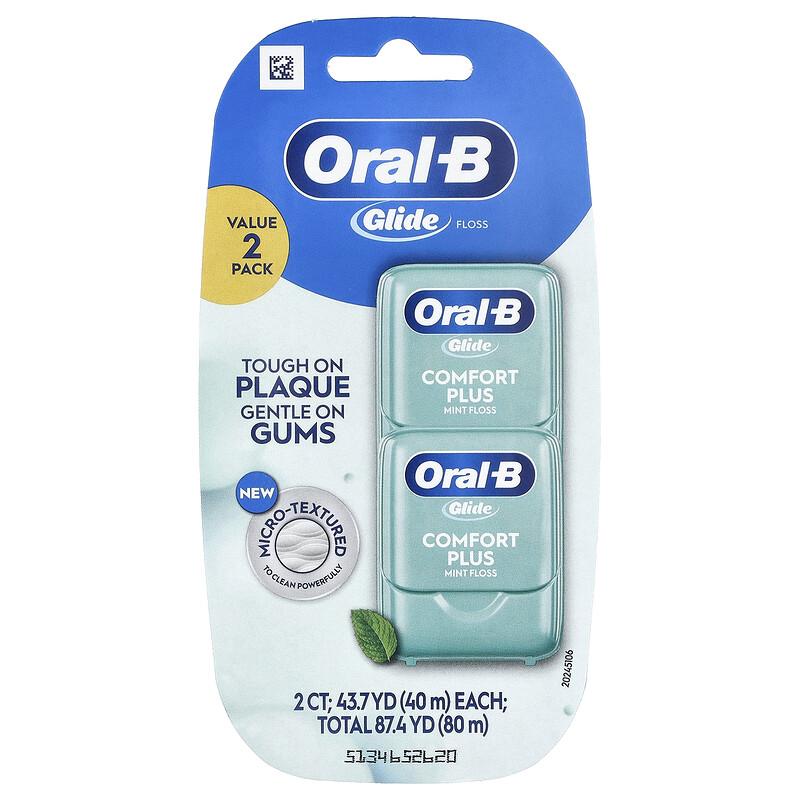 Glide Floss, Pro Health, Comfort Plus, Mint, 2 Pack, 43.7 yd (40 m) Each