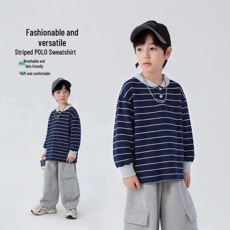 Yoyo Fairy Tale Boys' Striped Long-Sleeve Sweatshirt