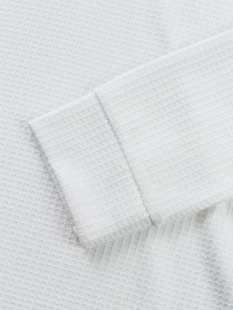 Men's European & American Style V-Neck Waffle Top - Breathable Autumn Casual Wear with Hot Buckle