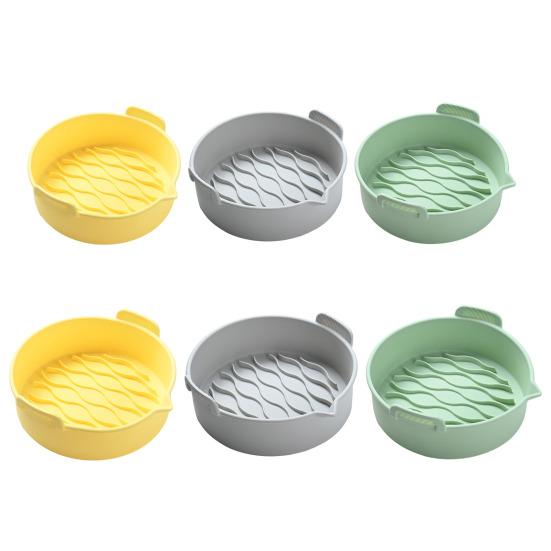 Air Fryer Silicone Baking Pan Reusable Non Stick Silicone Liner for Meats Vegetables Desserts Easy Cleanup Air Fryer