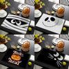 1pcs Creative Halloween Printed Linen Placemats Heat Resistant Non-Slip Table Mats Home Party Decor Classic Pumpkin Tablecloth