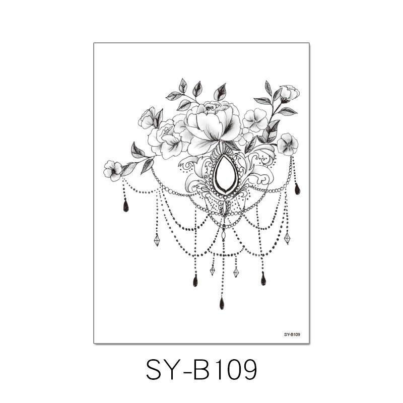 Cross Border New Small Fresh Color Hand-painted Flower Tattoo Sticker Waterproof Durable Wedding Photo Arm Decoration