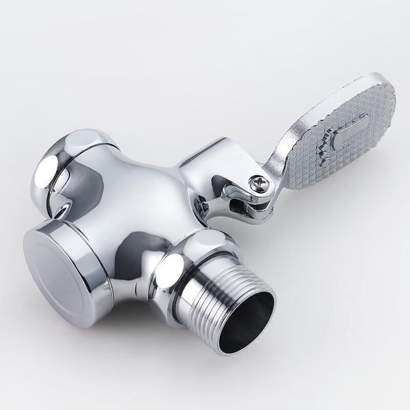 Foot-Operated All-Copper Squat Toilet Flush Valve